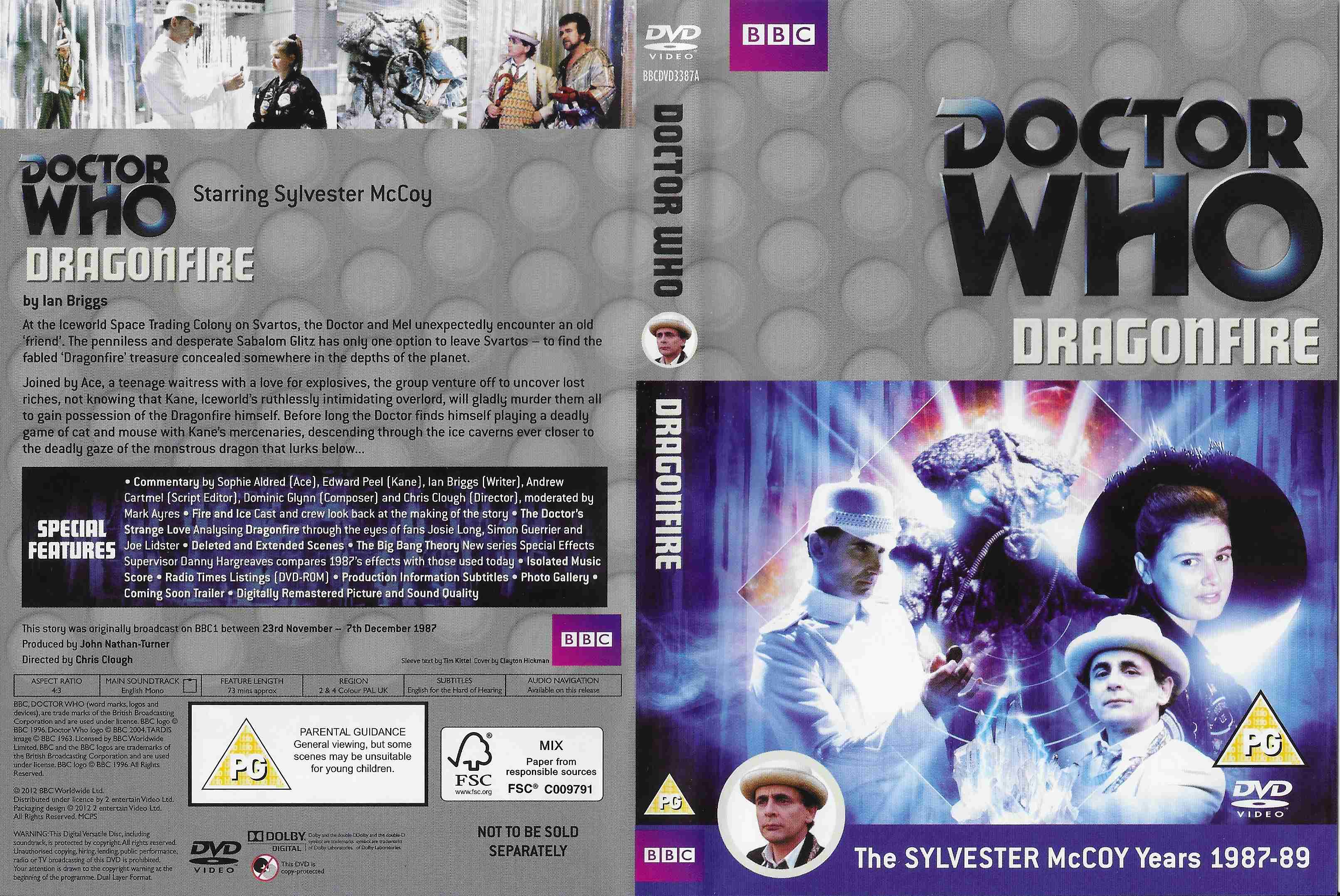 Picture of BBCDVD 3387A Doctor Who - Dragonfire by artist Ian Briggs from the BBC records and Tapes library